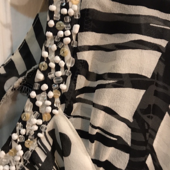 🌸NEW🌸 Bob Mackie Vintage Zebra Silk Top - Picture 5 of 15